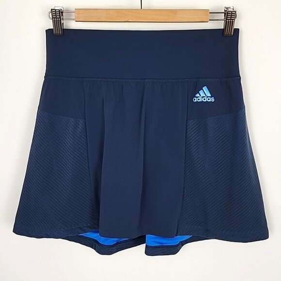 Adidas Heat Dry Athletic Women's Navy Blue Skort Skirt Stretch Size Small - Picture 1 of 13